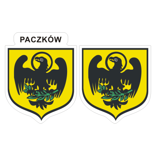 Przejdź do produktu Naklejki Herb - Paczków 6 i 7 cm