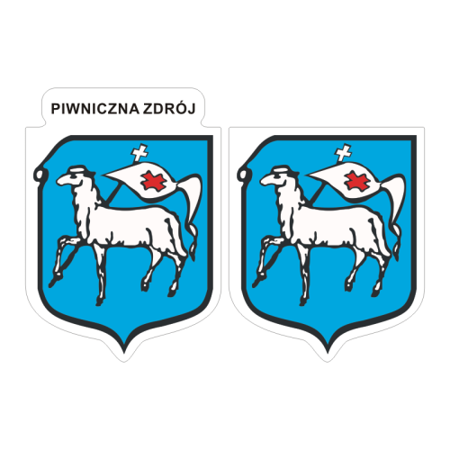 Przejdź do produktu Naklejki Herb - Piwniczna-Zdrój 6 i 7 cm