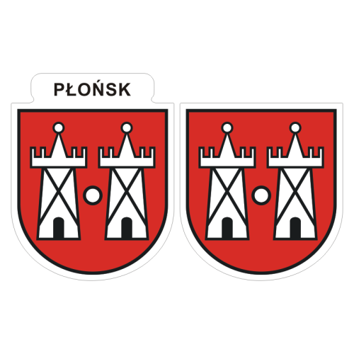 Przejdź do produktu Naklejki Herb - Płońsk 6 i 7 cm