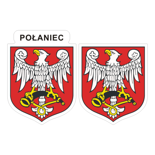 Przejdź do produktu Naklejki Herb - Połaniec 6 i 7 cm