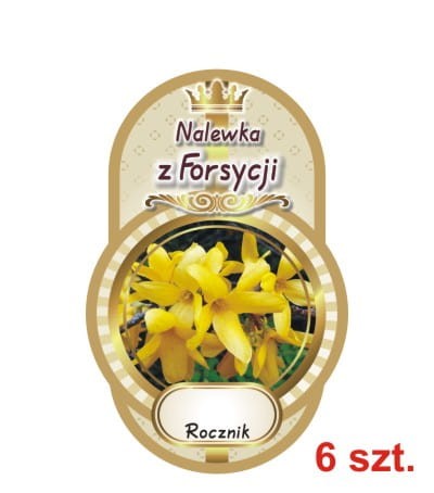 Przejdź do produktu Etykiety na Nalewki nr 431 z forsycji 6 szt.