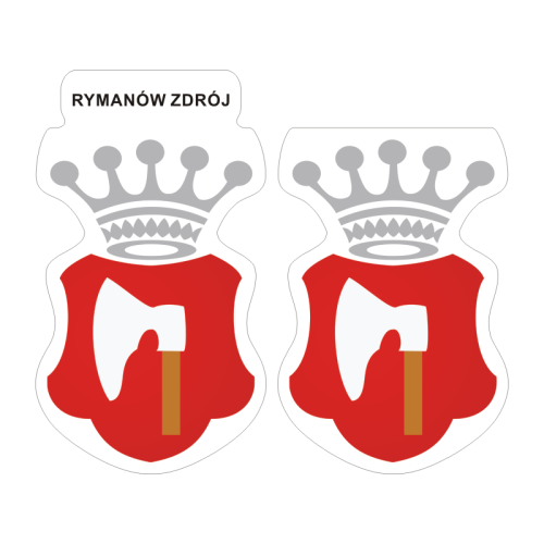 Przejdź do produktu Naklejki Herb - Rymanów-Zdrój 6 i 7 cm