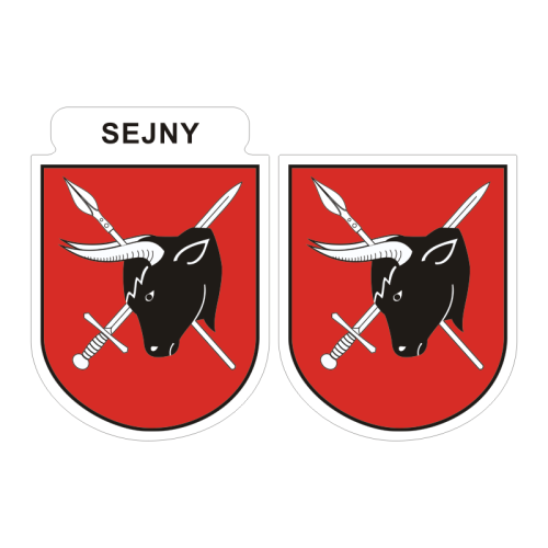 Przejdź do produktu Naklejki Herb - Sejny 6 i 7 cm