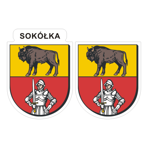 Przejdź do produktu Naklejki Herb - Sokółka 6 i 7 cm