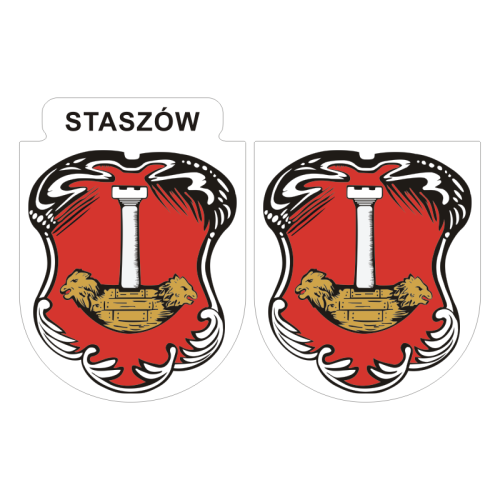 Przejdź do produktu Naklejki Herb - Staszów 6 i 7 cm