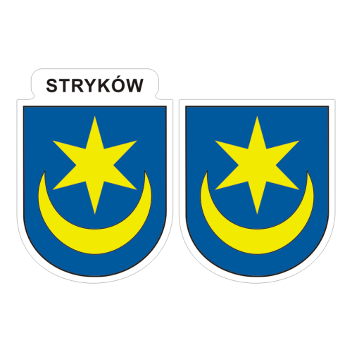 Przejdź do produktu Naklejki Herb - Stryków 6 i 7 cm