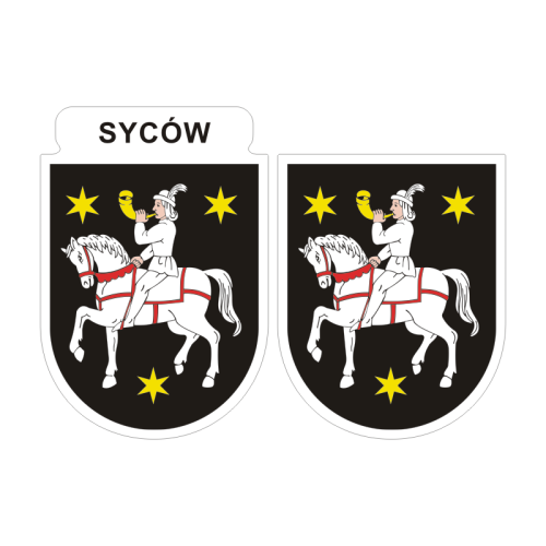 Przejdź do produktu Naklejki Herb - Syców 6 i 7 cm