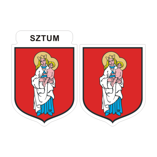 Przejdź do produktu Naklejki Herb - Sztum 6 i 7 cm