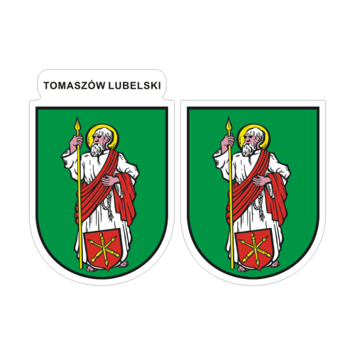 Przejdź do produktu Naklejki Herb - Tomaszów Lubelski 6 i 7 cm