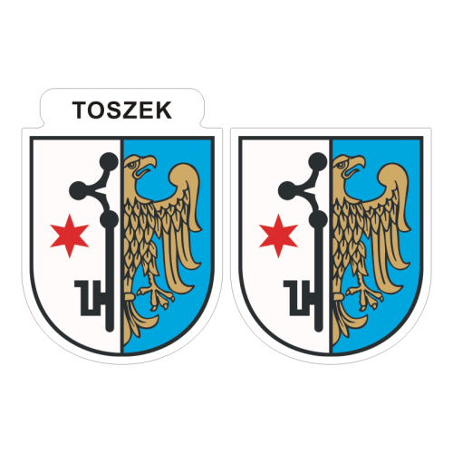 Przejdź do produktu Naklejki Herb - Toszek 6 i 7 cm