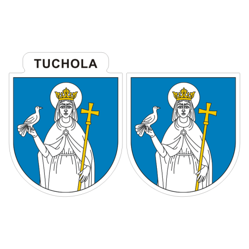 Przejdź do produktu Naklejki Herb - Tuchola 6 i 7 cm