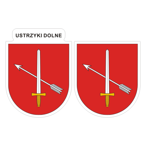 Przejdź do produktu Naklejki Herb - Ustrzyki Dolne 6 i 7 cm