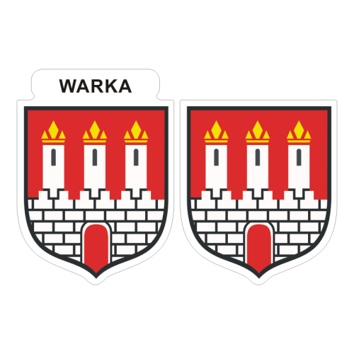 Przejdź do produktu Naklejki Herb - Warka 6 i 7 cm