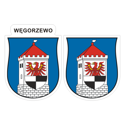 Przejdź do produktu Naklejki Herb - Węgorzewo 6 i 7 cm