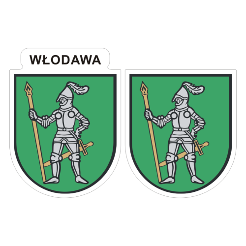Przejdź do produktu Naklejki Herb - Włodawa 6 i 7 cm