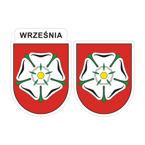 Przejdź do produktu Naklejki Herb - Września 6 i 7 cm