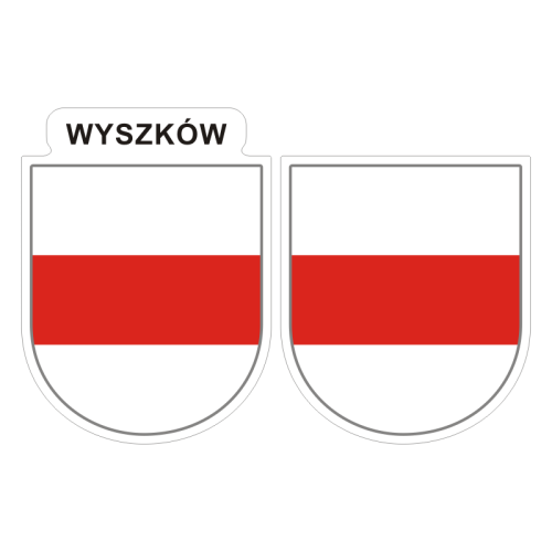 Przejdź do produktu Naklejki Herb - Wyszków 6 i 7 cm