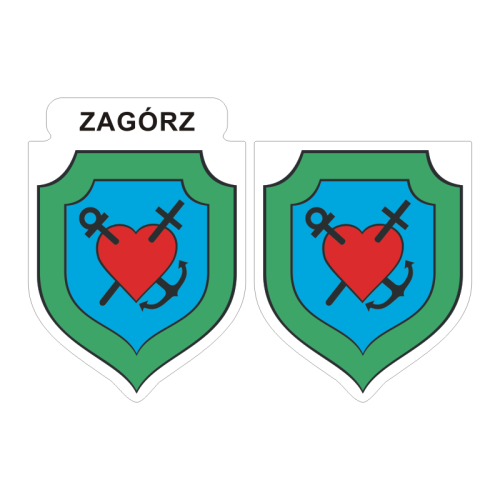 Przejdź do produktu Naklejki Herb - Zagórz 6 i 7 cm
