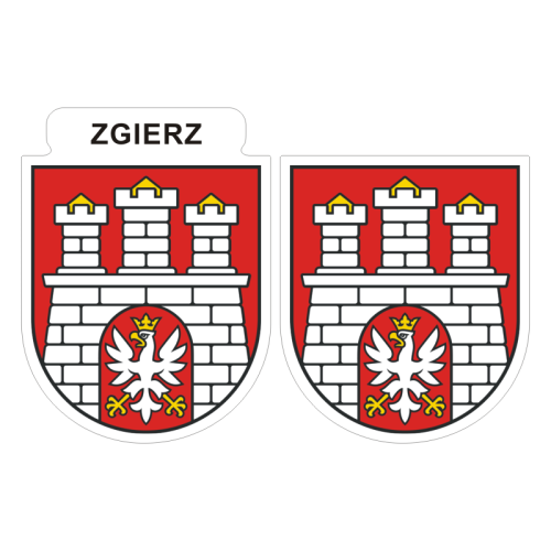 Przejdź do produktu Naklejki Herb - Zgierz 6 i 7 cm