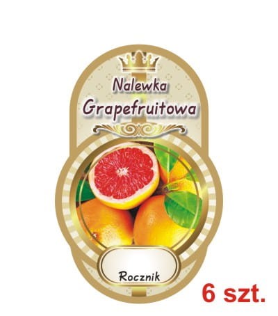 Przejdź do produktu Etykiety na Nalewki nr 435 grapefruitowa 6 szt.