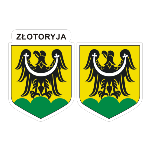 Przejdź do produktu Naklejki Herb - Złotoryja 6 i 7 cm