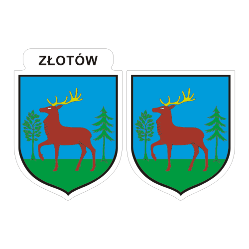 Przejdź do produktu Naklejki Herb - Złotów 6 i 7 cm