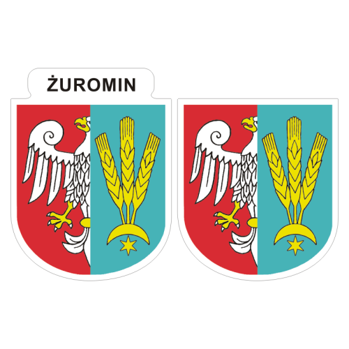 Przejdź do produktu Naklejki Herb - Żuromin 6 i 7 cm