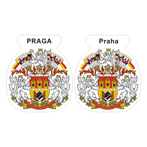 Przejdź do produktu Naklejki Herb - Praga 7 cm