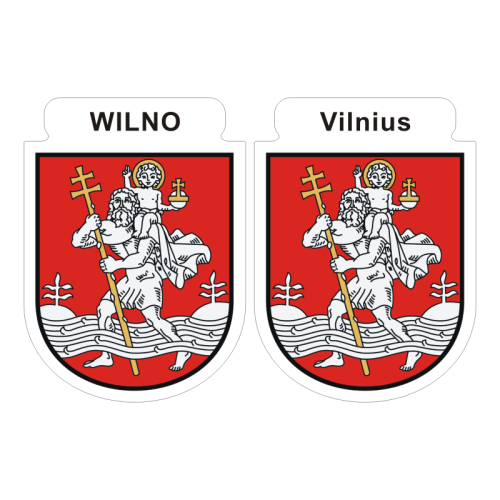 Przejdź do produktu Naklejki Herb - Wilno 7 cm