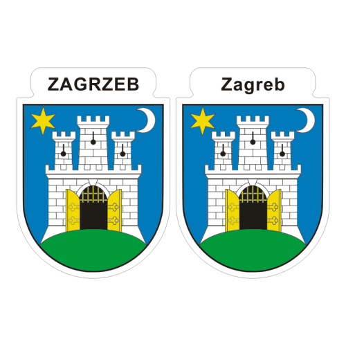 Przejdź do produktu Naklejki Herb - Zagrzeb 7 cm