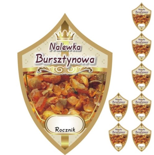 Przejdź do produktu Etykiety na nalewki nr 328 bursztynowa 8 szt.