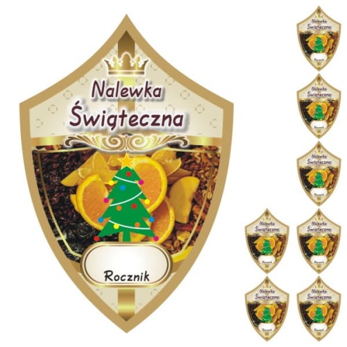 Przejdź do produktu Etykiety na nalewki nr 332 Świąteczna 8 szt.