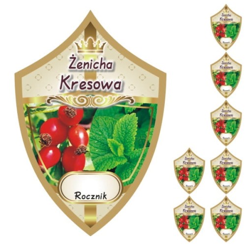 Przejdź do produktu Etykiety na nalewki nr 335 Żenicha Kresowa 8 szt.