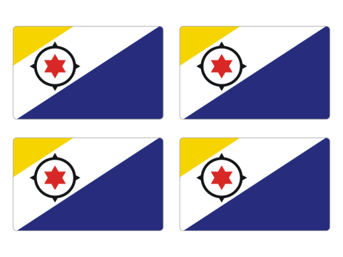 Przejdź do produktu Naklejki Flagi - Bonaire 4 szt. 5 cm