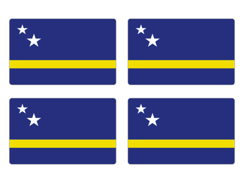 Przejdź do produktu Naklejki Flagi - Curacao 4 szt. 5 cm