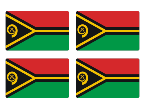 Przejdź do produktu Naklejki Flagi - Vanuatu 4 szt. 5 cm