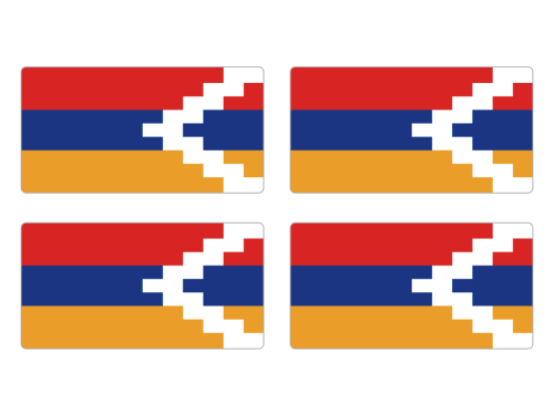 Przejdź do produktu Naklejki Flagi - Górski Karabach 4 szt. 5 cm