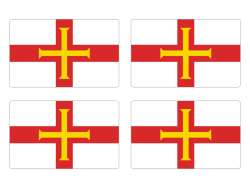 Przejdź do produktu Naklejki Flagi - Guernsey 4 szt. 5 cm