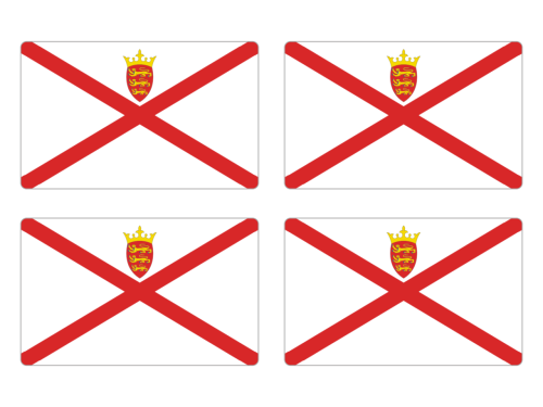 Przejdź do produktu Naklejki Flagi - Jersey 4 szt. 5 cm
