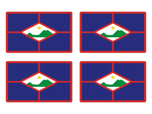 Przejdź do produktu Naklejki Flagi - Sint Eustatius 4 szt. 5 cm
