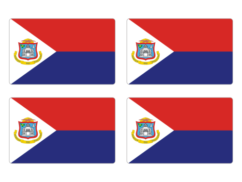 Przejdź do produktu Naklejki Flagi - Sint Maarten 4 szt. 5 cm