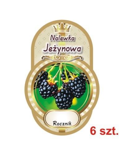 Przejdź do produktu Etykiety na Nalewki nr 444 jeżynowa 6 szt.
