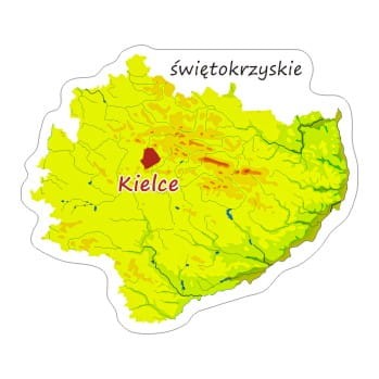 Przejdź do produktu Naklejki Kontur - województwo świętokrzyskie 8 cm
