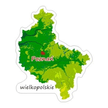 Przejdź do produktu Naklejki Kontur - województwo wielkopolskie 8 cm