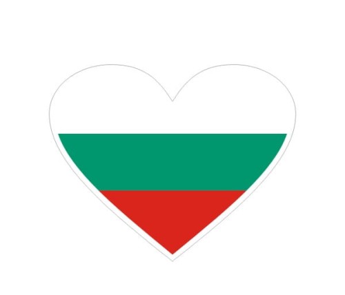 Przejdź do produktu Naklejka Serce z Flagą 10 cm - Bułgaria