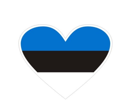 Przejdź do produktu Naklejka Serce z Flagą 10 cm - Estonia