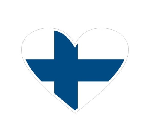 Przejdź do produktu Naklejka Serce z Flagą 10 cm - Finlandia