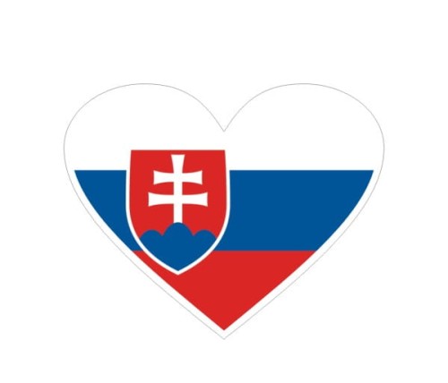 Przejdź do produktu Naklejka Serce z Flagą 10 cm - Słowacja