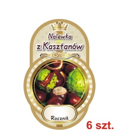 Przejdź do produktu Etykiety na Nalewki nr 448 z kasztanów 6 szt.