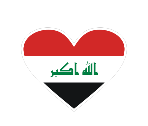 Przejdź do produktu Naklejka Serce z Flagą 10 cm - Irak